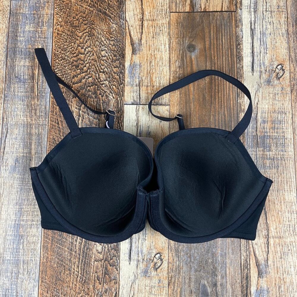 Savage X Fenty by Rihanna Women 32DD Caviar Black Soft N Savage Padded Demi Bra - Picture 8 of 16